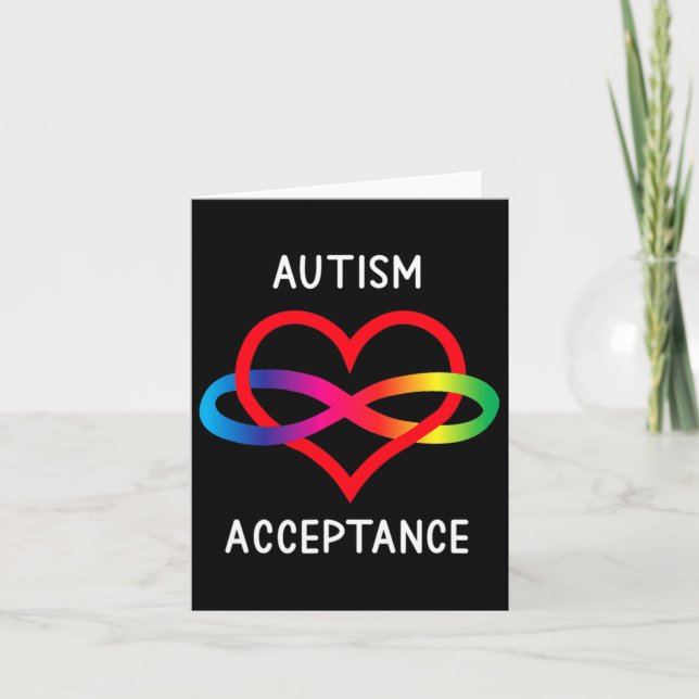 Carte Autism Pro Acceptation Symbole d'infini pour Neuro (Devant)