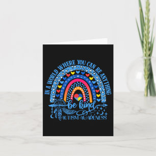 Carte Autisme mignon Maman Femmes Hommes Sensibilisation