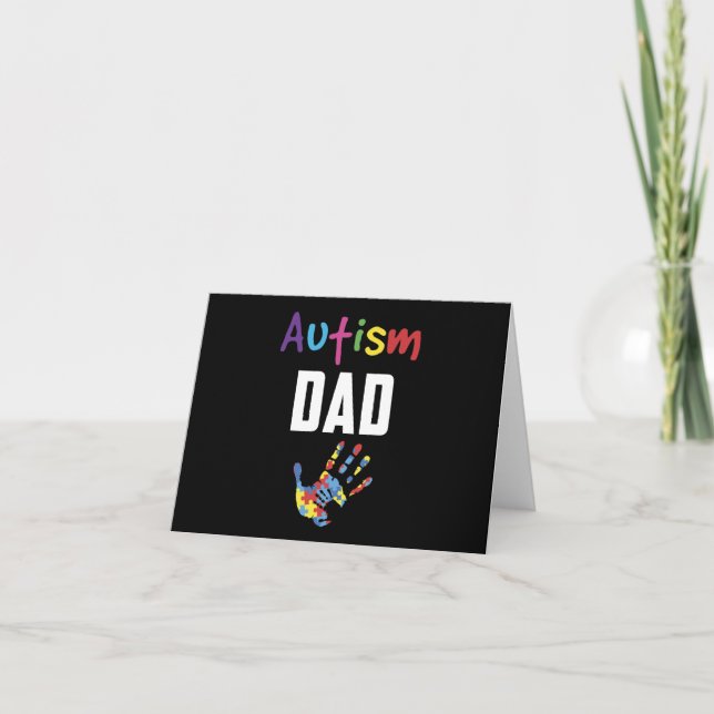Carte Autisme papa Fête des pères (Devant)