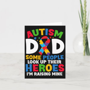 Carte Autisme Papa Puzzle Ruban Fier Son Héros Autisme A