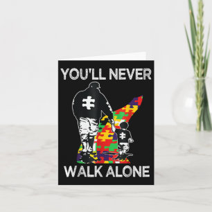 Carte Autisme Papa Soutien Seul Puzzle Vous Ne Marcherez