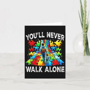 Carte Autisme Papa soutient seul Puzzle Vous ne marchere