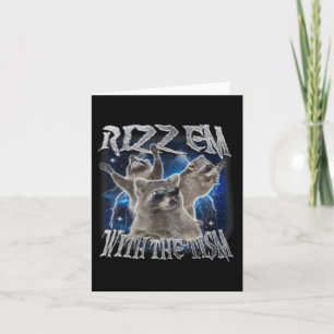 Carte Autisme Racoon Autisme Mème Drôle Rizz Em Avec