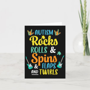 Carte Autisme Rocks Et Rolls Spins Et Flaps Et Twirls