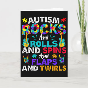 Carte Autisme Rocks Rolls Spins Flaps Sensibilisation En