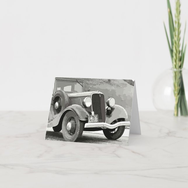 Carte Auto Note vintage (Devant)
