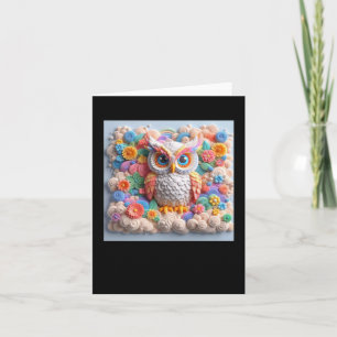 Carte Autocollant 3d Hibou #4