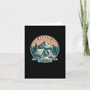 Carte Autocollant Camping Logo Très Cool 