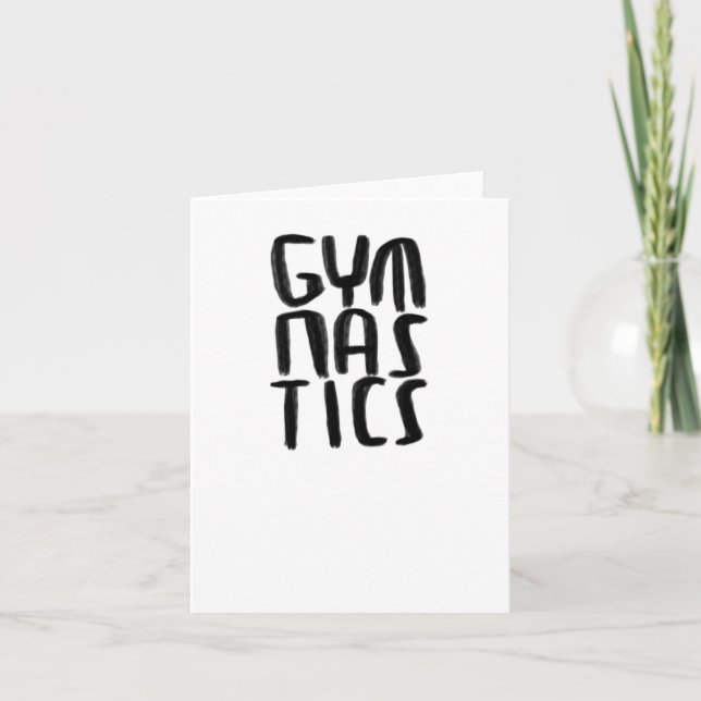 Carte Autocollant de gymnastique (Devant)
