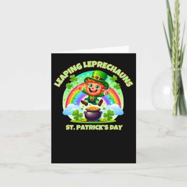 Carte Autocollant de lutin de la Saint-Patrick (Devant)