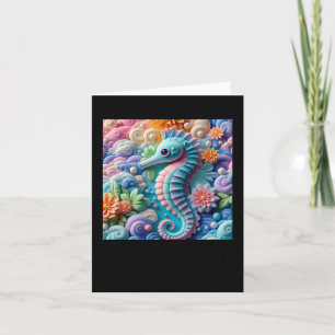 Carte Autocollant hippocampes 3D