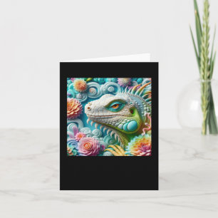 Carte Autocollant Iguane 3d