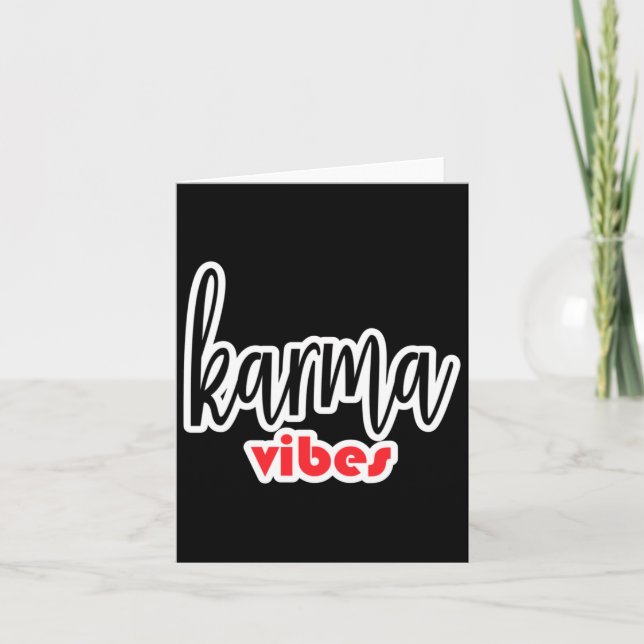 Carte Autocollant Karma Vibes (Devant)