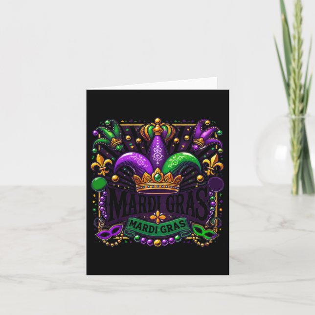 Carte Autocollant Mardi Gras  (Devant)