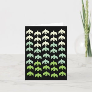 Carte Autocollant Oiseaux Ombré 