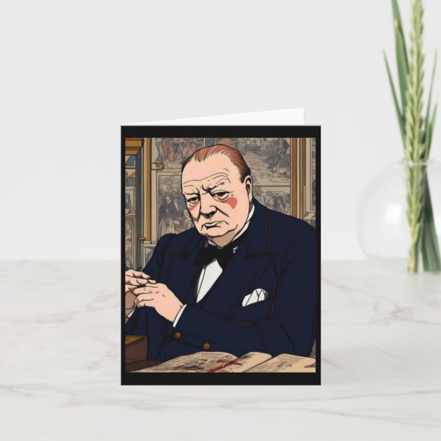 Carte Autocollant Sir Winston Churchill 4  (Devant)