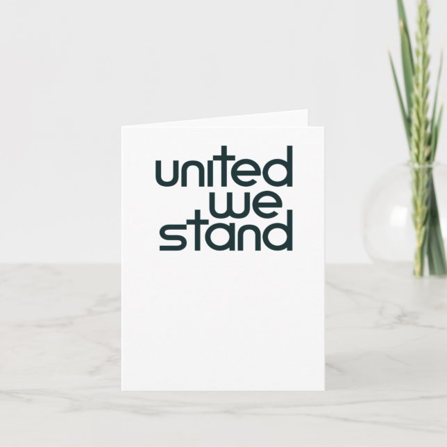 Carte Autocollant United We Stand (Devant)