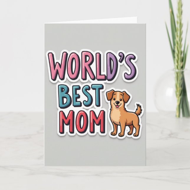 Carte autocollante "Meilleure Maman du Monde" (Devant)
