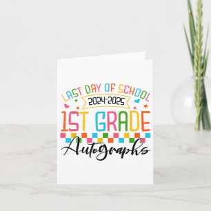 Carte Autographe 1ère année de la fête de graduation 202