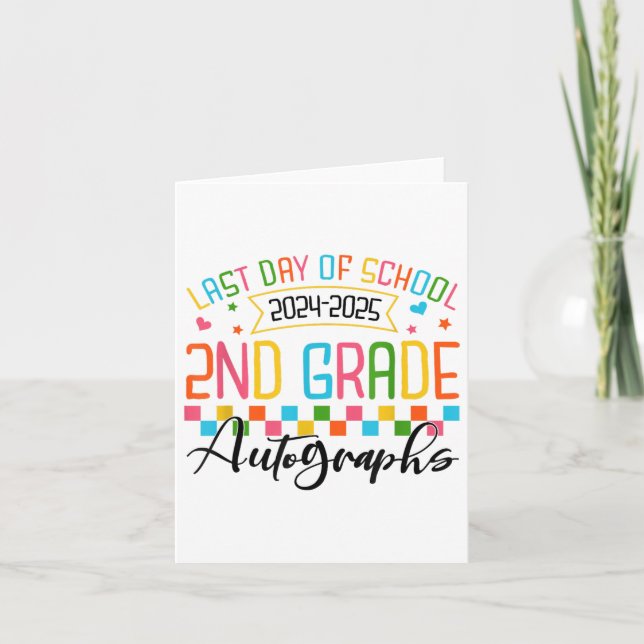 Carte Autographe 2e année de la fête de graduation 2025  (Devant)