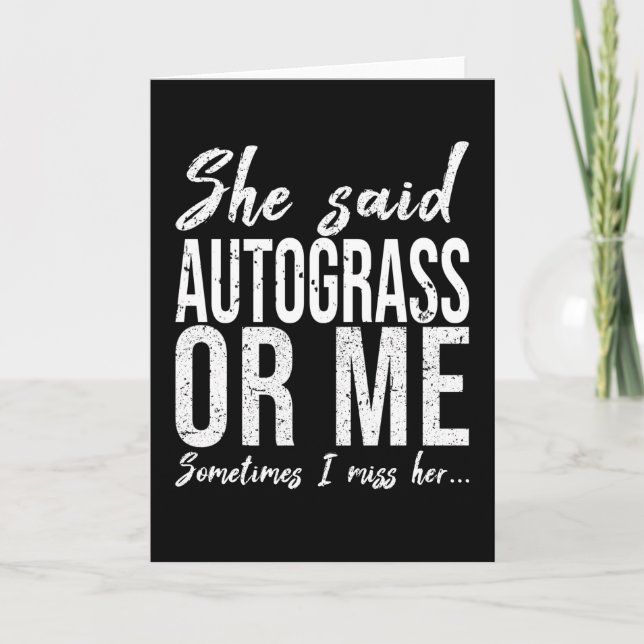 Carte Autograss funny sports gift idea (Devant)