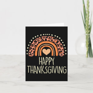 Carte Automne Arc-en-ciel Bon thanksgiving mignonne femm