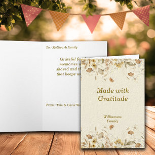 Carte Automne Botanique Thanksgiving Personnaliser