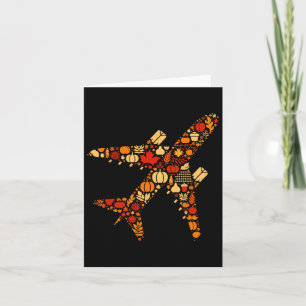 Carte Automne Citrouille Automne Automne Avion Thanksgiv