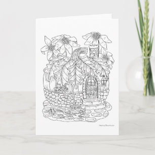 Carte Automne Citrouille Fairy House Couleur it Yself Bl