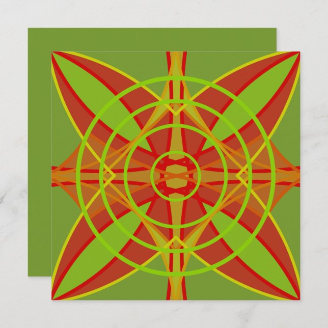 Carte Automne Couleurs automne Conception géométrique Ab (Devant / Derrière)