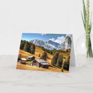 Carte Automne dans le Vieux Village de Montagne
