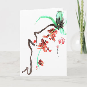 Carte Automne de fleur de ressort