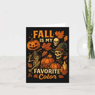 Carte Automne Est Ma Couleur Favorite Funny Automne Cosy