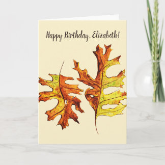 Carte Automne Feuilles Belle Aquarelle Art