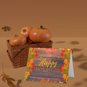 Carte Automne Feuilles D'Automne Sur Le Bon thanksgiving