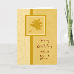 Carte Automne Feuilles papa Anniversaire