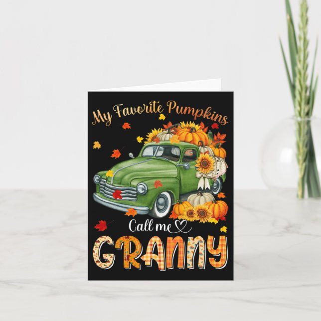 Carte Automne Halloween Automne Mon Citrouille préféré A (Devant)