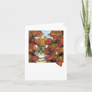 Carte Automne Kitty