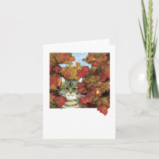 Carte Automne Kitty