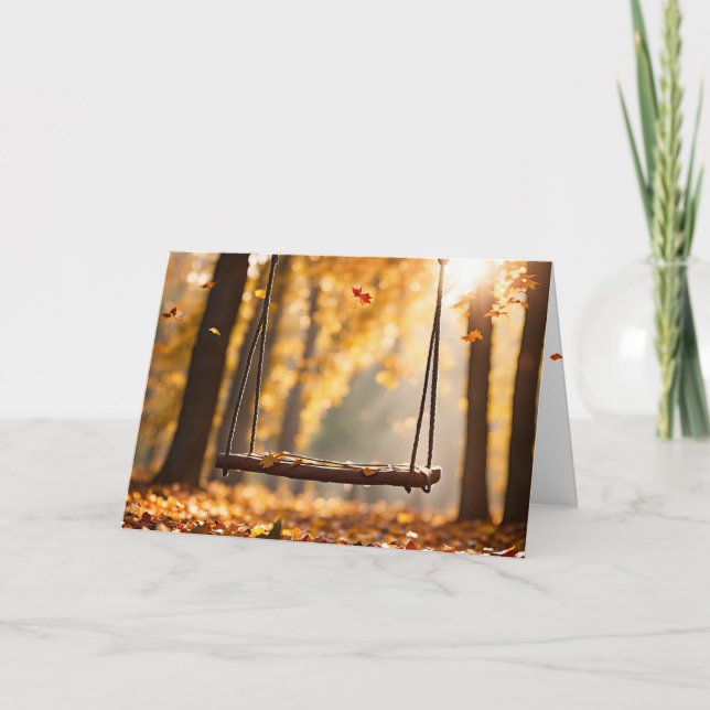 Carte Automne Penser À Vous (Devant)