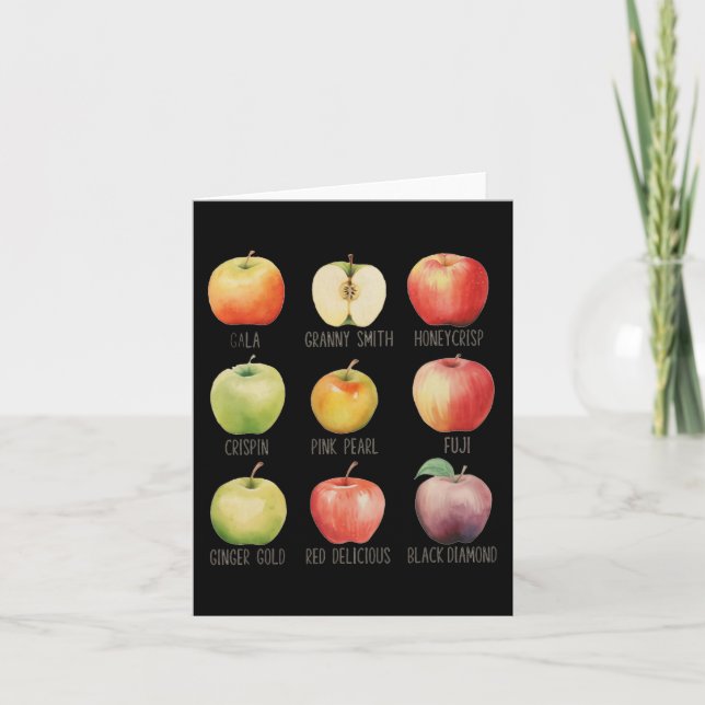 Carte Automne Pomme cueillir Apple Orchard Boho Farm Fes (Devant)