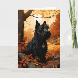 Carte Automne Scottish Terrier