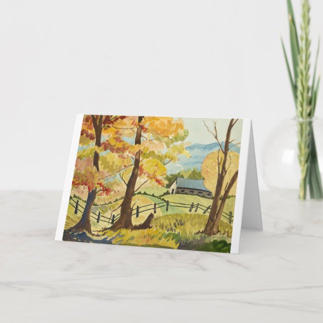 Carte Automne sur la ferme (Devant)