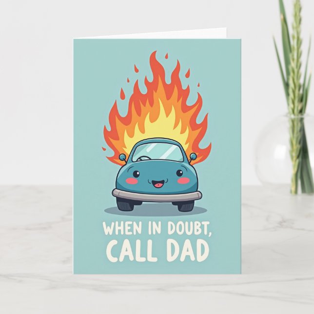 Carte automobile cool pour la fête des pères (Devant)