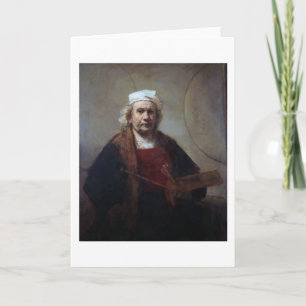 Carte Autoportrait à deux cercles, Rembrandt