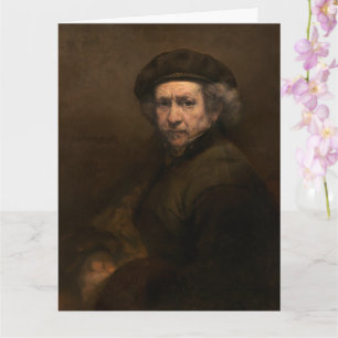 Carte Autoportrait de Rembrandt : Peintre de l'Âge d'or 