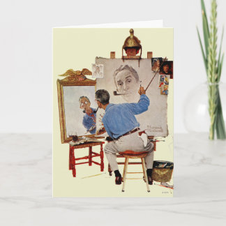 Carte Autoportrait triple