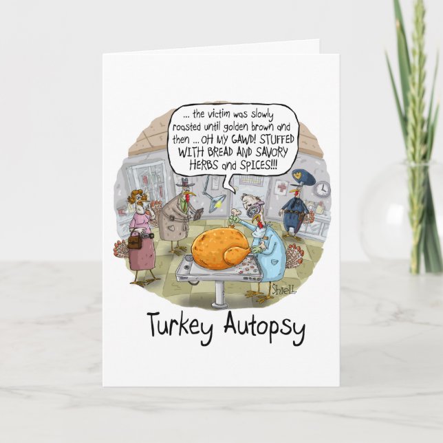Carte AUTOPSY FUNNY THANKSGIVING CARD and GIFT (Devant)