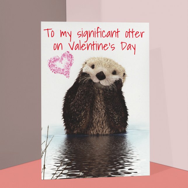 Carte Autre valentine's Day Otter Cute (Créateur téléchargé)