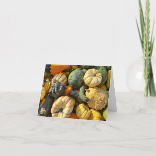 Carte Autum des citrouilles et des gourdes